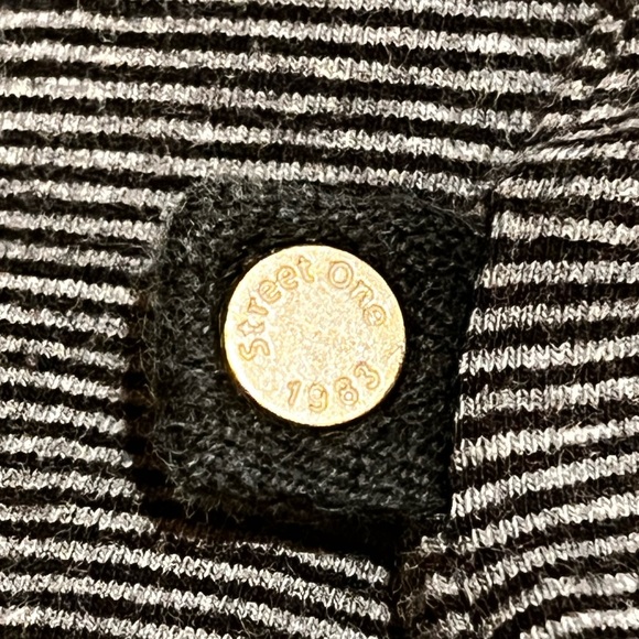 Street One Gray Striped Button-Up Top - Picture 7 of 7